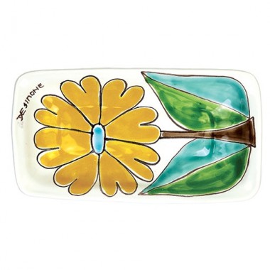 Ashtray Folk flower de simone pottery PC317FK-2 Ashtray Folk flower de simone pottery PC317FK-2